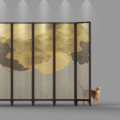 Decorative objects - Fluid gold screen - HUNDREDICRAFTS
