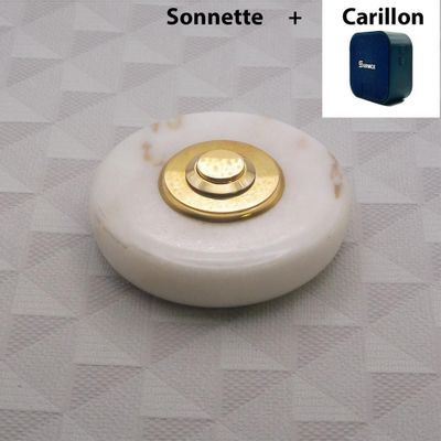 Objets de décoration - Sonnette Marbre Sans Fil Collerette Laiton - LA FÉE SONNETTE