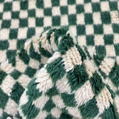 Design carpets - MOR 102, Indian Rug Carpet Manufacturer Checkered High Fluffy Soft Pile HandKnotted Beautiful fringes Tassels Moroccan Mohair Alpaca Wool Washabale Fireproof Customizable in any colors, designs and sizes - INDIAN RUG GALLERY
