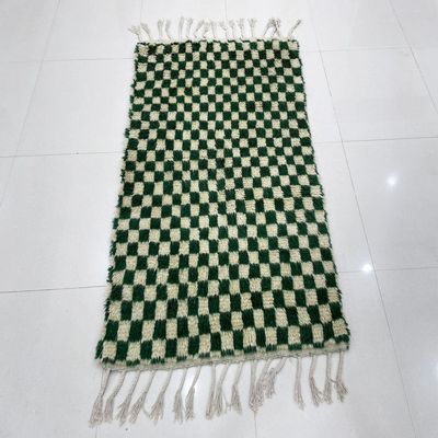Tapis design - MOR 102, tapis marocain en mohair noué à la main à poils hauts et moel - INDIAN RUG GALLERY