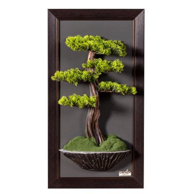 Other wall decoration - Thuja Tableau - 13 - Decorative Handmade Artificial Bonsai Tree Tableau - OMNIA CONCEPT