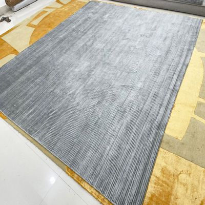 Rugs - HLR 107,HANDLOOM LOOP CUT DESIGN GREY COLOR RUGS INDIAN RUG GALLERY - INDIAN RUG GALLERY