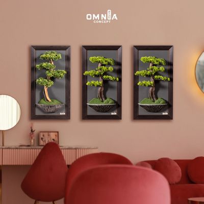 Other wall decoration - Thuja Table - 13 - Handmade artificial bonsai decorative board. - OMNIA CONCEPT