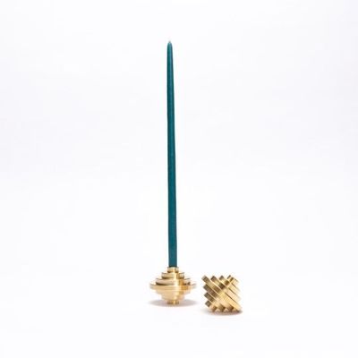 Christmas table settings - FOLIES 1926 - Brass candle holder - MAISON PECHAVY