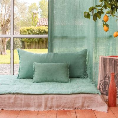 Fabric cushions - etamine cushion cover 45x100 cm - EN FIL D'INDIENNE...