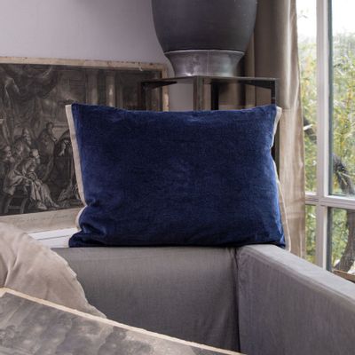 Coussins textile - MEDICIS coussin 40x55cm housse MEDICIS MARINE - EN FIL D'INDIENNE...