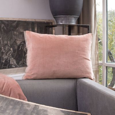 Fabric cushions - Medicis Cushion Cover 40X55Cm Medicis Rose Poudre - EN FIL D'INDIENNE...