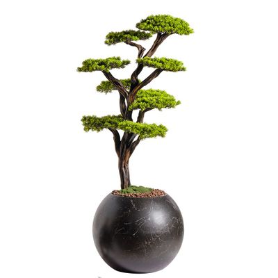 Decorative objects - Mira Bonsai - 8 - Decorative Handmade Artificial Bonsai Tree Created From Real Tree Trunk - OMNIA CONCEPT