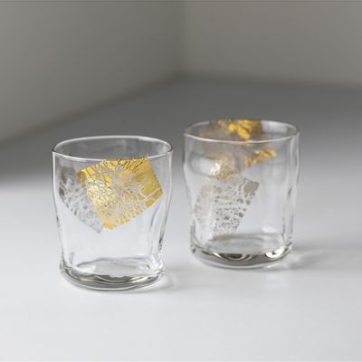 Verres - Verre à saké avec feuille d'or - ISHIZUKA GLASS CO., LTD.