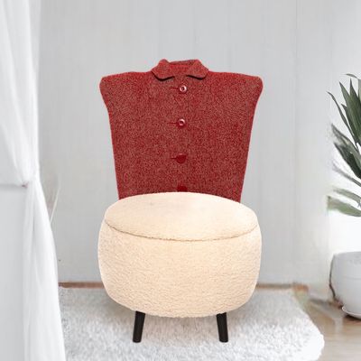 Children's decorative items - Small Chest Chair 'Red Riding Hood'| Unique Piece | Eco-friendly | Handmade - ATYPIKAL COLLECTION