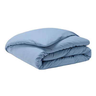 Linge de lit - Première Bleu Olympe - Parure de lit en percale de coton - ESSIX