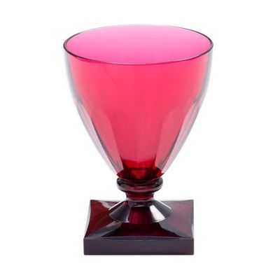 Glass - Acrylic 8.5oz Wine Goblet in Cranberry - 1 Each - CASPARI