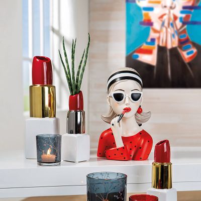 Decorative objects - Lady with lipstick - GILDE HANDWERK