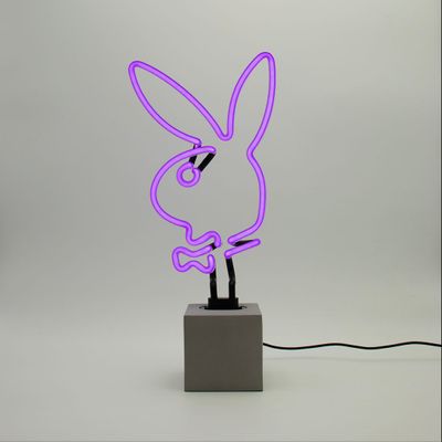 Lampes de table - Néon sur socle en verre - Playboy - Lapin - Violet - LOCOMOCEAN