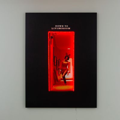 Other wall decoration - Playboy Wall Art with LED Neon - Red Door - LOCOMOCEAN