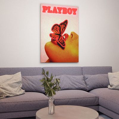 Wall lamps - Playboy Wall Art with LED Neon - Butterfly Cover - LOCOMOCEAN