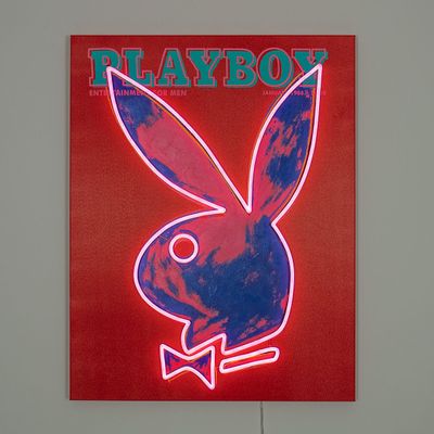 Other wall decoration - Playboy Wall Art with LED Neon - Andy Warhol Cover - Pink - LOCOMOCEAN