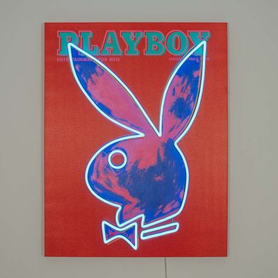 Autres décorations murales - Décoration murale Playboy avec néon LED - Andy Warhol Cover - Bleu - LOCOMOCEAN