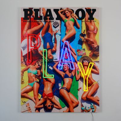 Other wall decoration - Playboy Wall Art with LED Neon - Beach Cover - LOCOMOCEAN