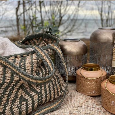 Fabric cushions - Jute bag - BY ROOM