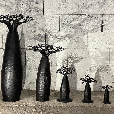 Sculptures, statuettes and miniatures - Series of curved baobabs made of recycled barrels - BOLONG