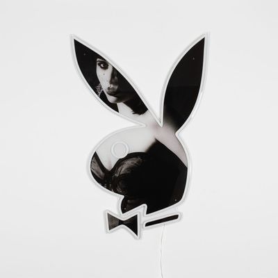 Wall lamps - Playboy LED Wall Mounted Sign - B&W Bunny - LOCOMOCEAN