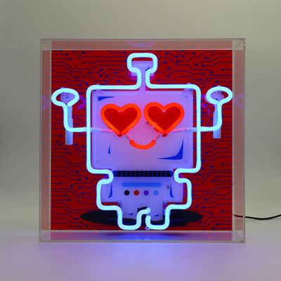 Lampes de table - Grande boîte acrylique Neon - Robot - LOCOMOCEAN