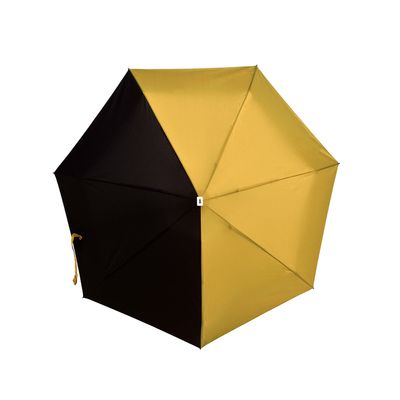 Prêt-à-porter - Micro-parapluie eco-conçu bicolore, toile 100% recyclée, Jaune Antique & Noir - VERLAINE - ANATOLE
