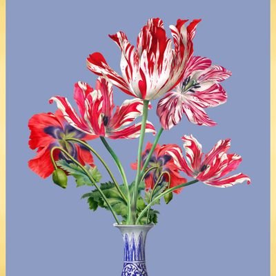 Other wall decoration - Wall art : Bouquet of red tulips - PARADISIO IMAGINARIUM