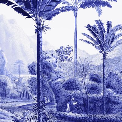 Wallpaper - Paradise Azulejos Panoramic Wallpaper - PARADISIO IMAGINARIUM