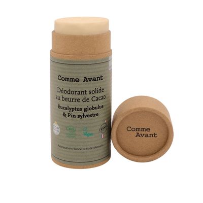 Cosmétiques - Déodorant solide au beurre de cacao eucalyptus et pin sylvestre - COMME AVANT