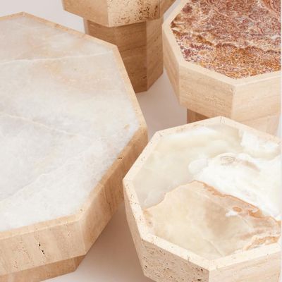 Other tables - Table d'appoint Gisèle - Onyx rouge - STUDIO GAÏA