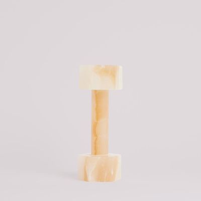 Decorative objects - L' haltère Herakcles - Onyx ambre - STUDIO GAÏA