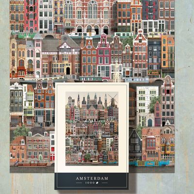 Loisirs créatifs pour enfant - Puzzle Amsterdam (1000 pièces) - MARTIN SCHWARTZ