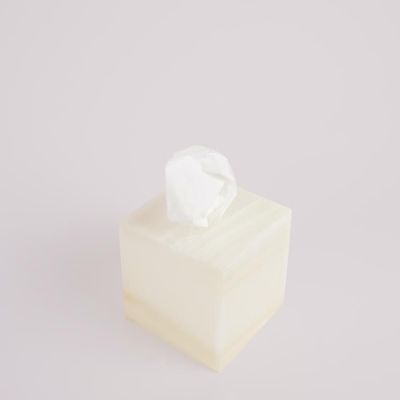 Decorative objects - La boîte à mouchoir Anne - Onyx Blanc - STUDIO GAÏA