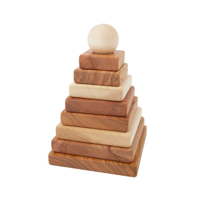 Gifts - Montessori Stacking Toy Pyramid - WOODEN STORY