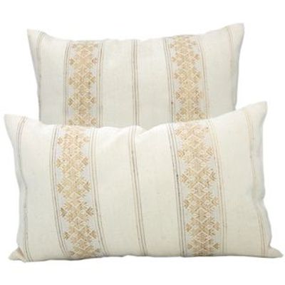 Coussins textile - Housse de coussin - Motif de fleurs en coton - NIKONE HANDCRAFT, LAOS