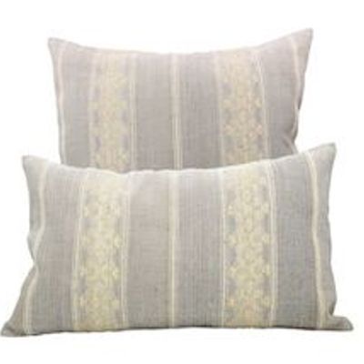 Fabric cushions - Cotton and vine cushion cover | Cotton flower pattern - NIKONE HANDCRAFT, LAOS