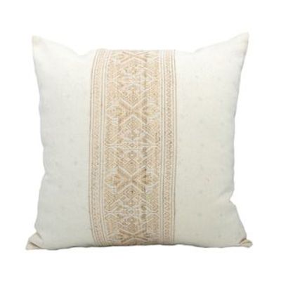 Fabric cushions - Cushion Cover -Cotton & Vine | Nagas & Flowers Pattern|Size:50x50 Cm - NIKONE HANDCRAFT, LAOS