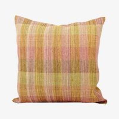 Fabric cushions - Cushion Cover - Cotton & Vine | The Checks of Kudzu Vine | Size: 50x50Cm - NIKONE HANDCRAFT, LAOS