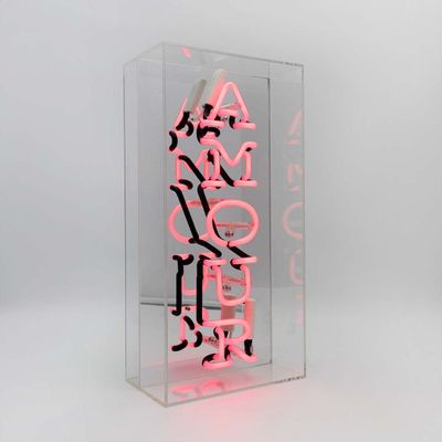 Decorative objects - 'AMOUR' GLASS NEON SIGN - LOCOMOCEAN