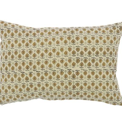 Curtains and window coverings - Indienne Cushion 30X45 Cm Ocre Semis - EN FIL D'INDIENNE...