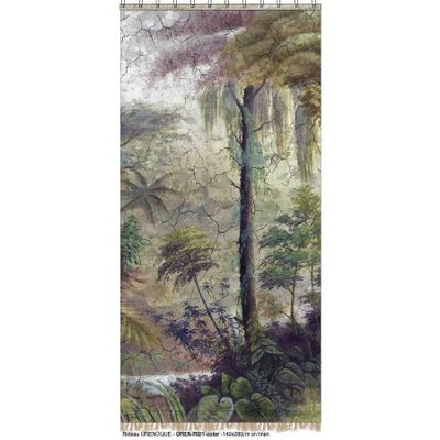 Rideaux et voilages - ORENOQUE Voilage N°1 - Panneau de gauche en double voile imprimé Ananbô 140x280 - EN FIL D'INDIENNE...