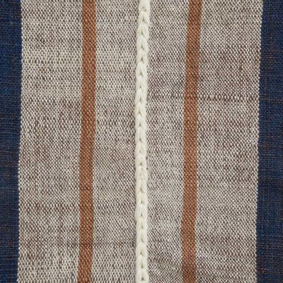 Throw blankets - Dark Chocolate Striped Cotton Throw - TAI BAAN CRAFTS