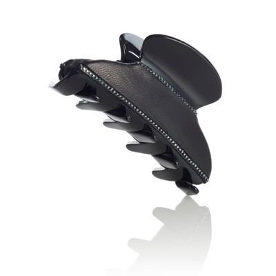 Hairclips - JILL leather and crystal clip - VALÉRIE VALENTINE
