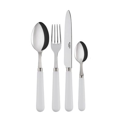 Flatware - Pop unis, White 4 pieces cutlery set - Pop unis White - SABRE PARIS