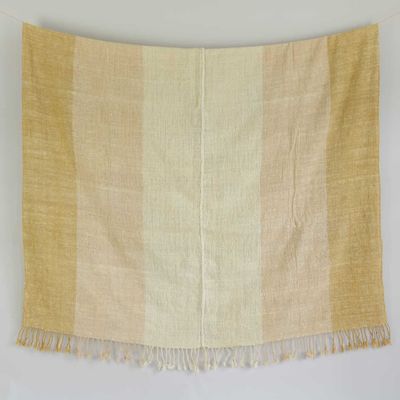 Throw blankets - Honey glow cotton throw - TAI BAAN CRAFTS