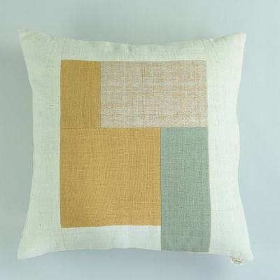 Coussins textile - Patchwork LL cotton cushion cover: Honey Lemon (30cm x 50cm) / Wild florist (50cm x 50cm) - TAI BAAN CRAFTS