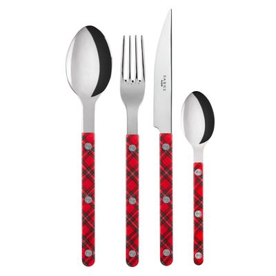 Flatware - 4 pieces cutlery set - Bistrot, Tartan - SABRE PARIS