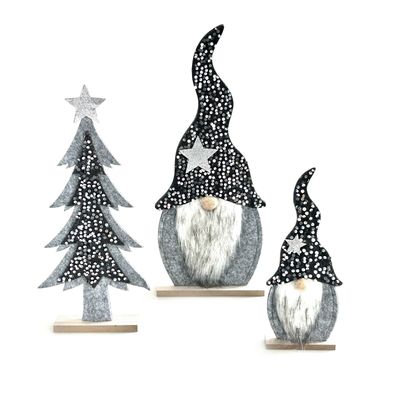 Autres décorations de Noël - Magicien/arbre de Noël en feutre - HENDRIKS DECO BV